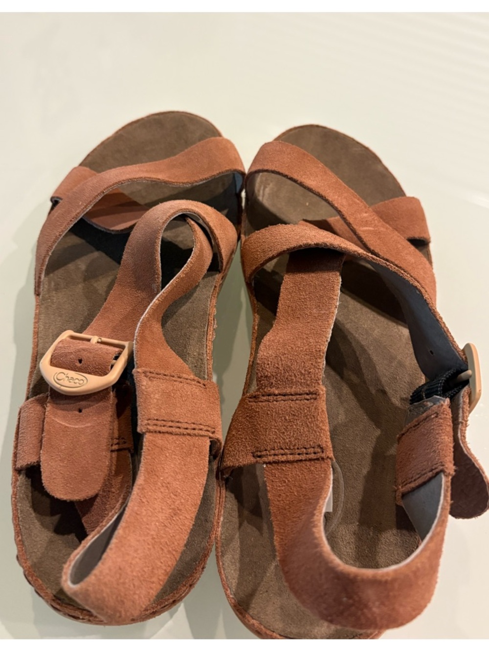 Chaco Clay Suede Strappy Adjustable Sandal, 7 - Picture 6 of 9
